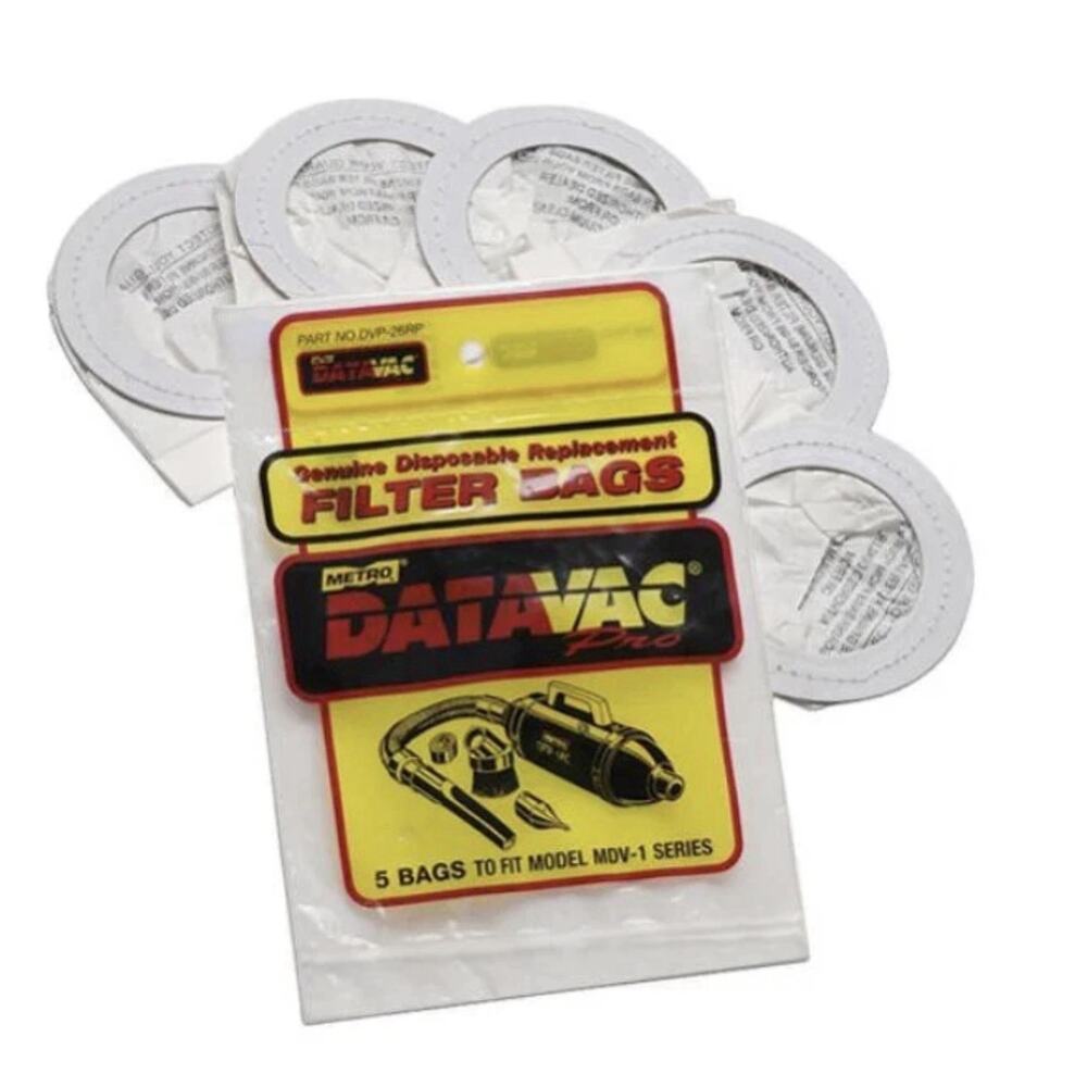 Metro Vacuum Part No P101-26 DVP-26RP 2 Ply Genuine Disposable Bags 5-Pack